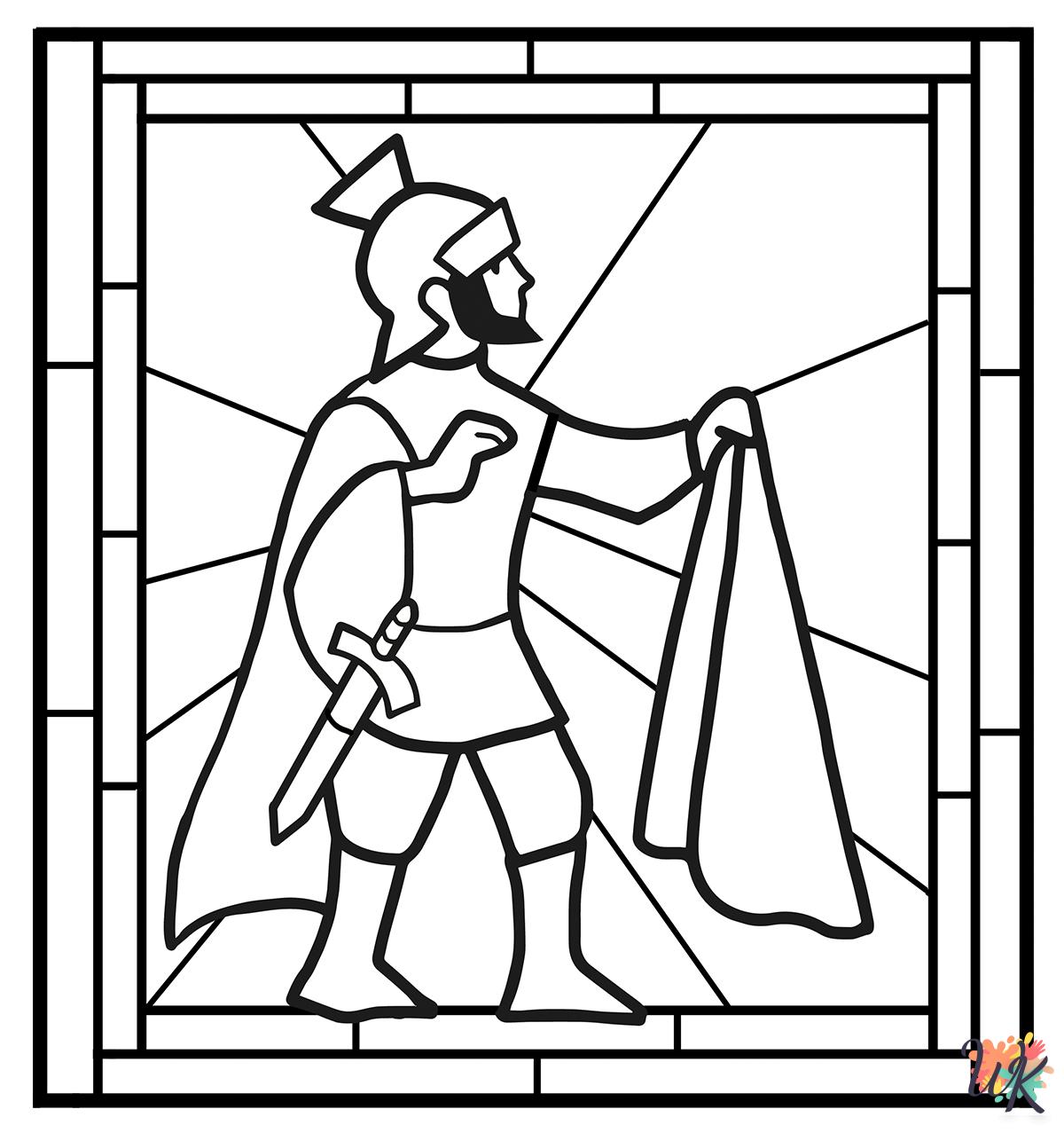 Saint Martin cards coloring pages