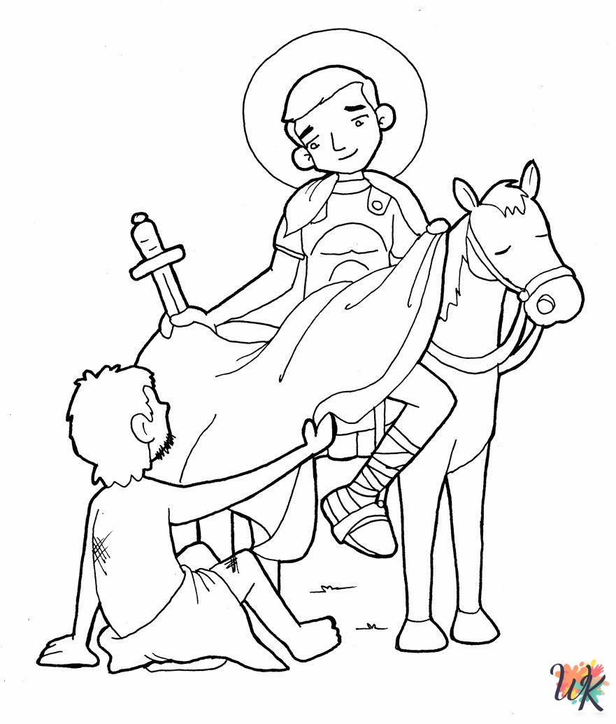 printable Saint Martin coloring pages for adults