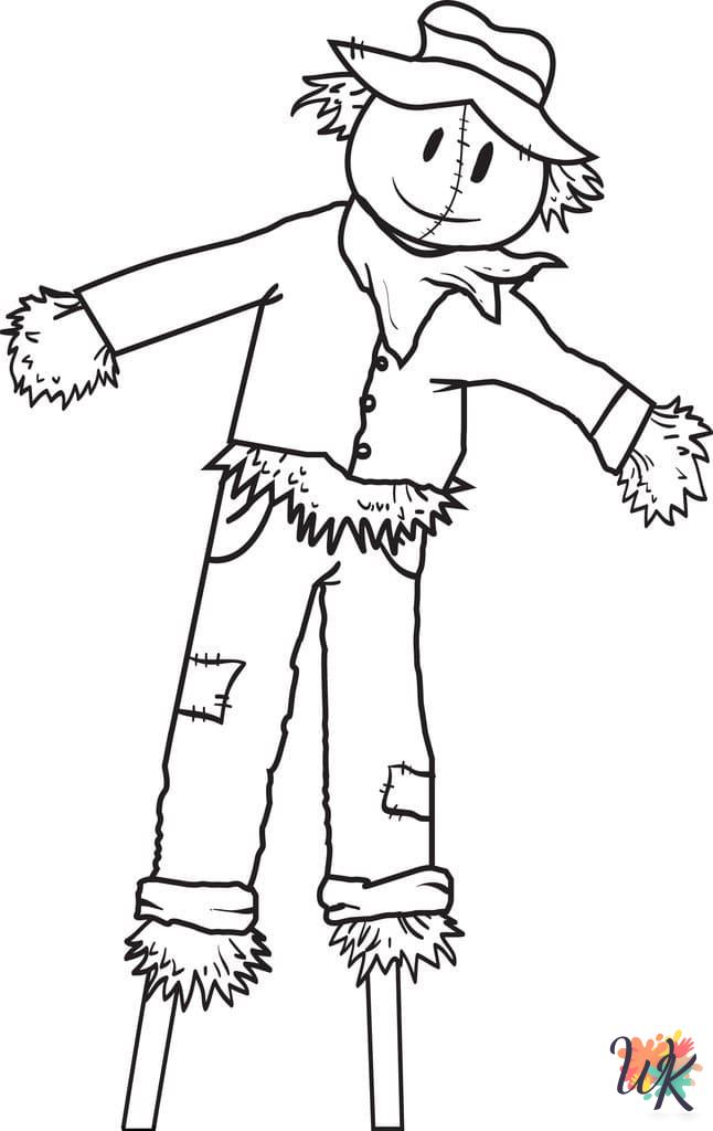 fun Scarecrow coloring pages