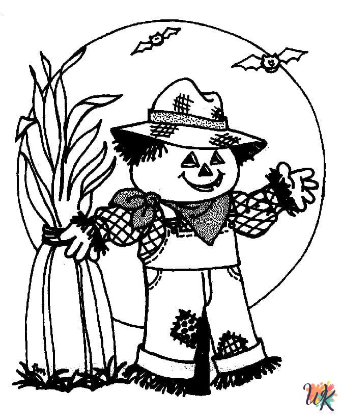 free adult Scarecrow coloring pages
