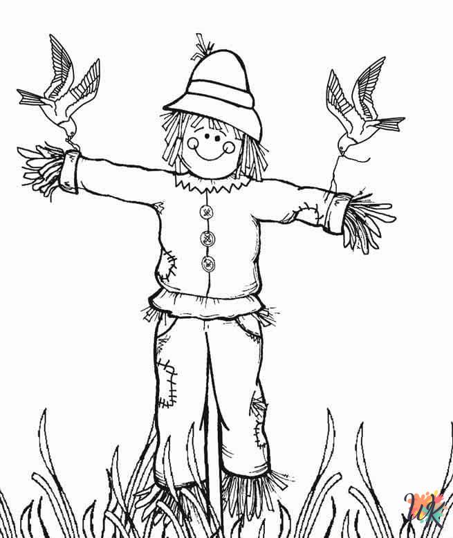 kids Scarecrow coloring pages