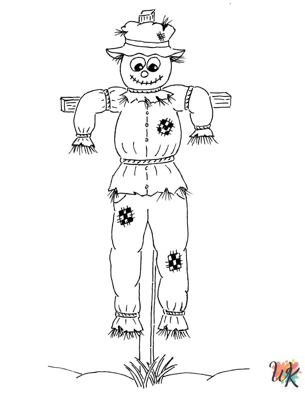adult Scarecrow coloring pages