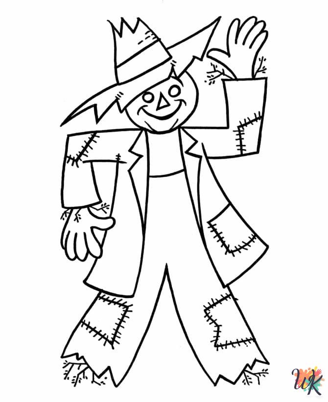 free printable Scarecrow coloring pages for adults