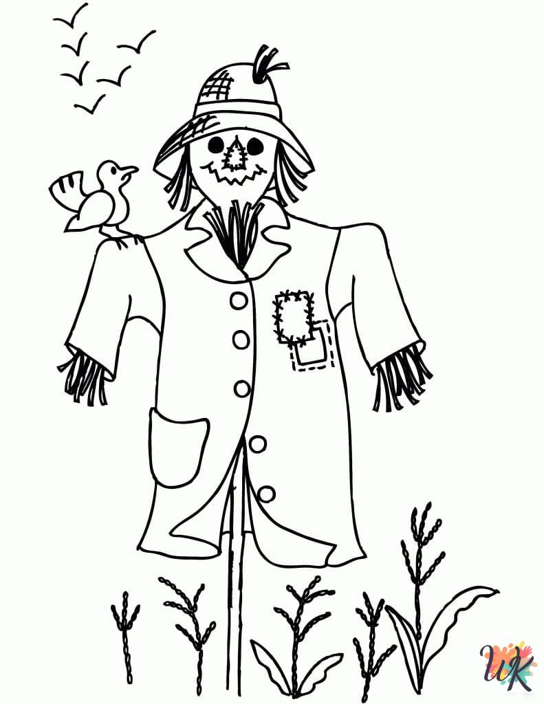 hard Scarecrow coloring pages