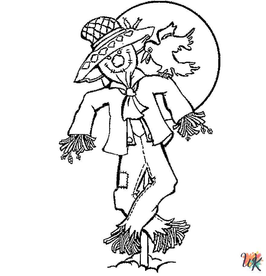 free Scarecrow coloring pages pdf