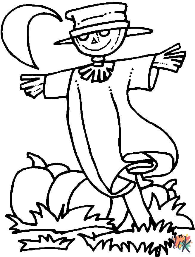 merry Scarecrow coloring pages