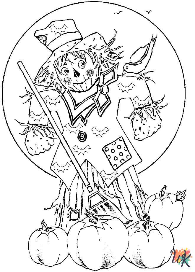 Scarecrow ornament coloring pages