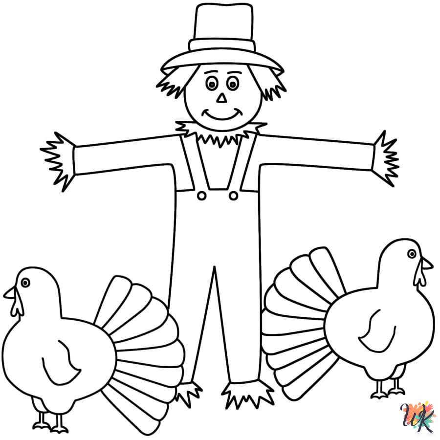 free adult Scarecrow coloring pages