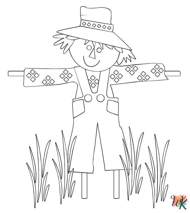 Scarecrow ornament coloring pages