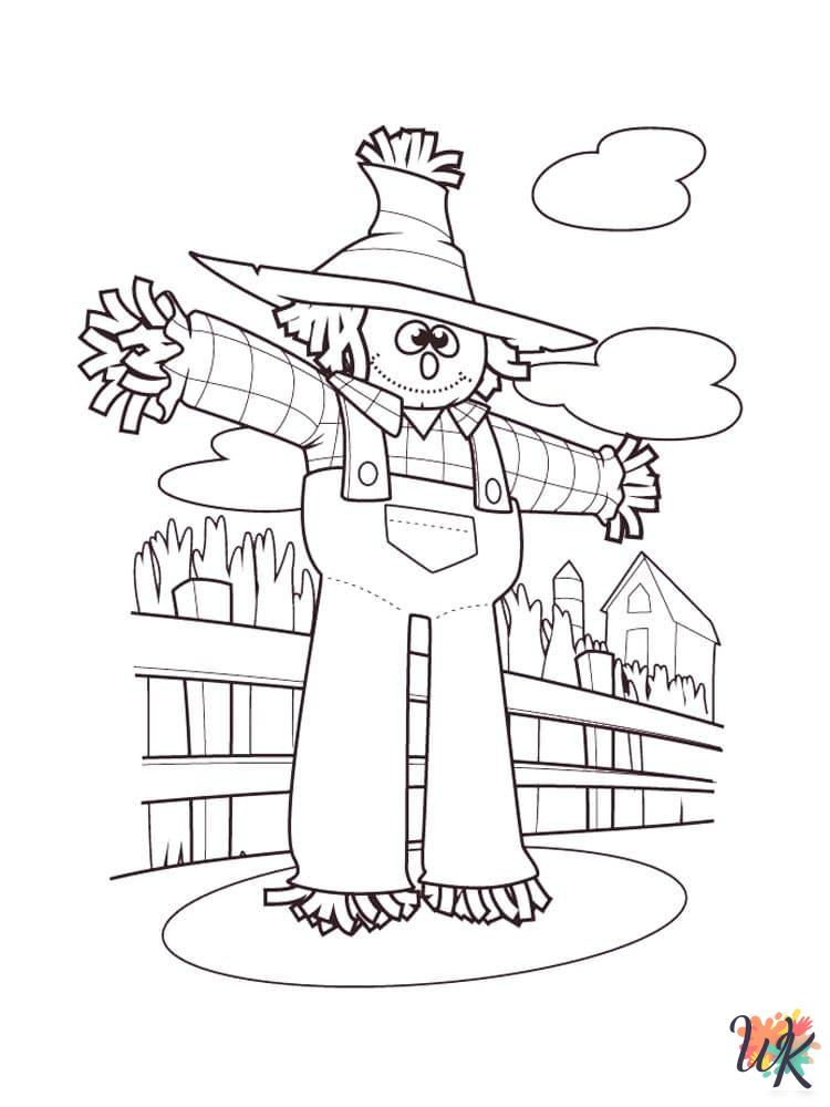 coloring pages for kids Scarecrow