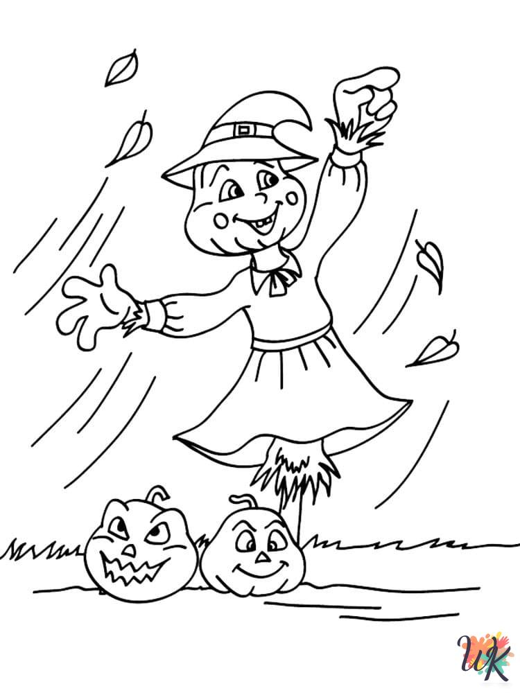 detailed Scarecrow coloring pages for adults