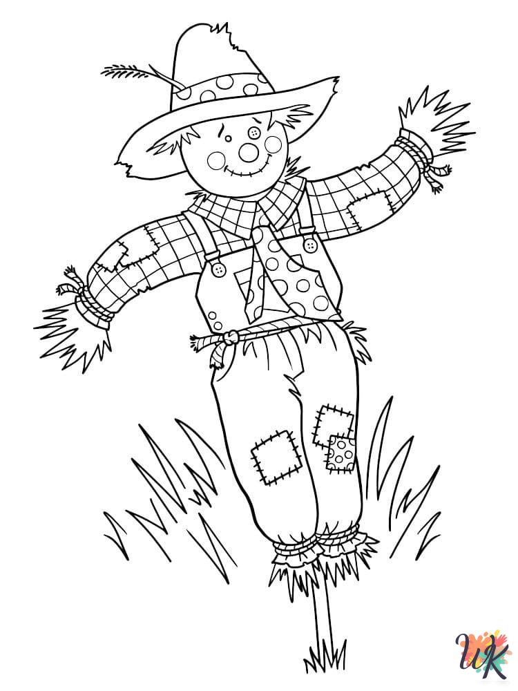 kids Scarecrow coloring pages 1