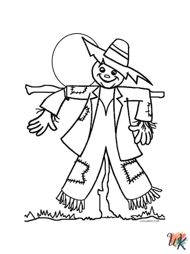 coloring pages for kids Scarecrow
