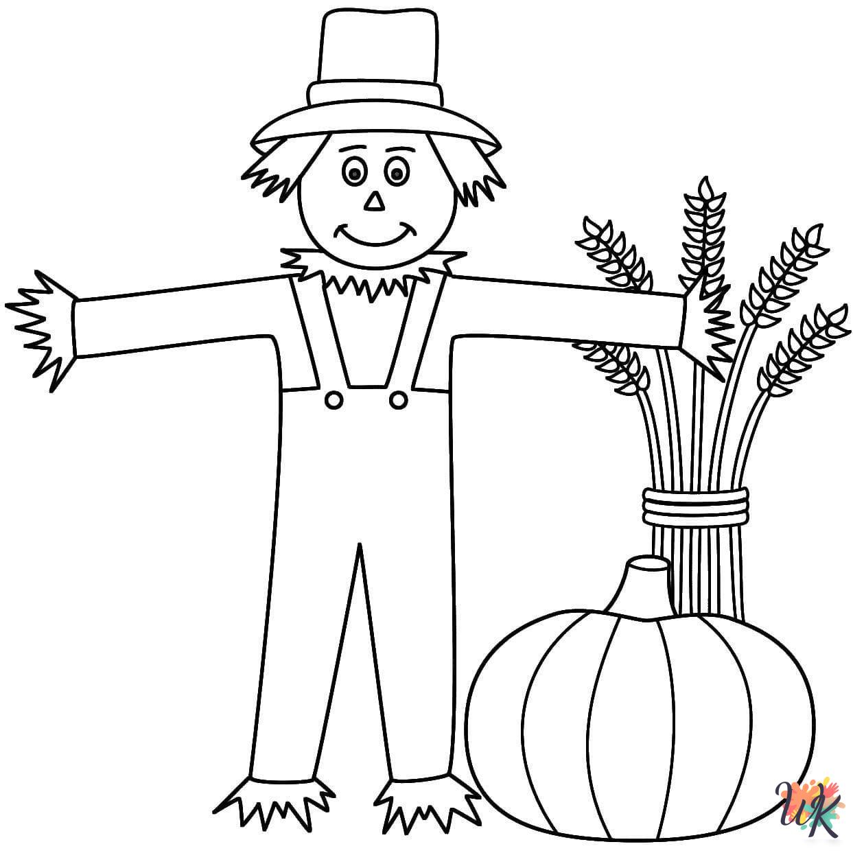 merry Scarecrow coloring pages