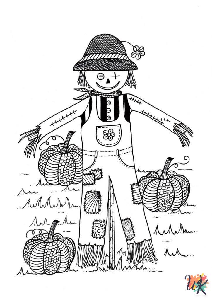 free printable Scarecrow coloring pages