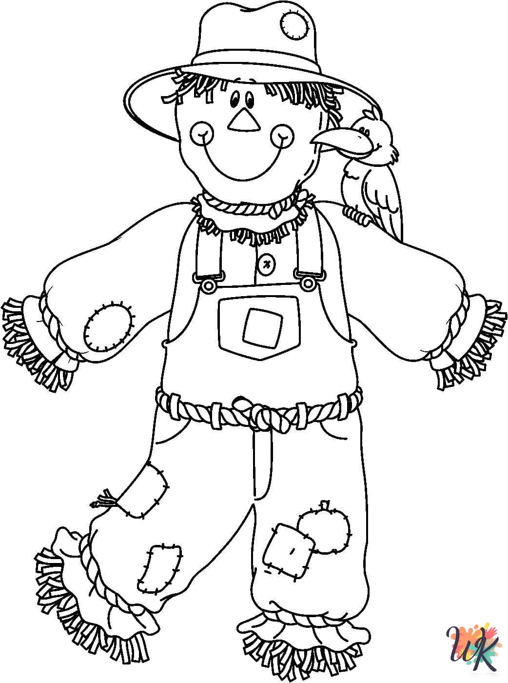 cute Scarecrow coloring pages