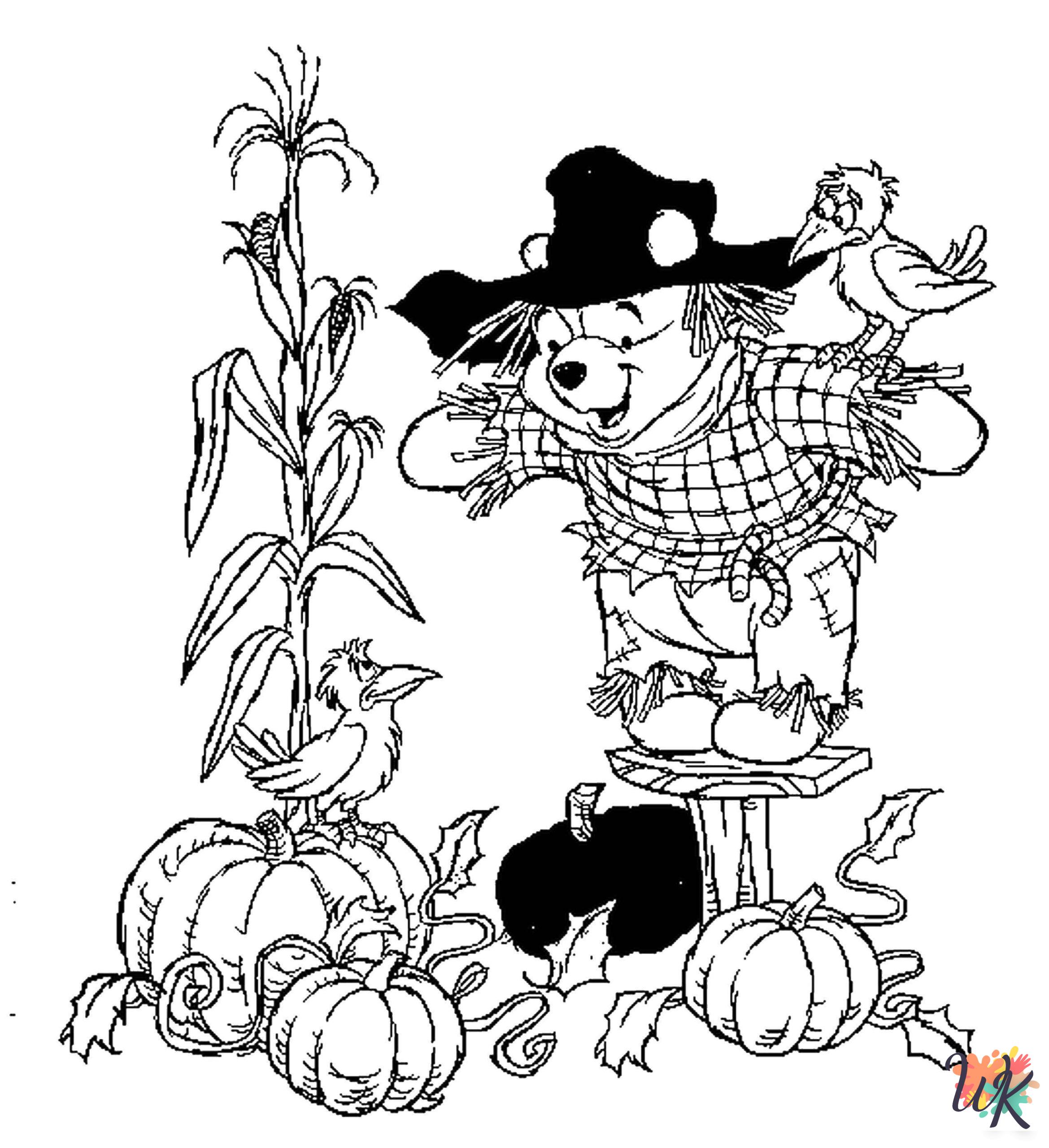 Scarecrow free coloring pages