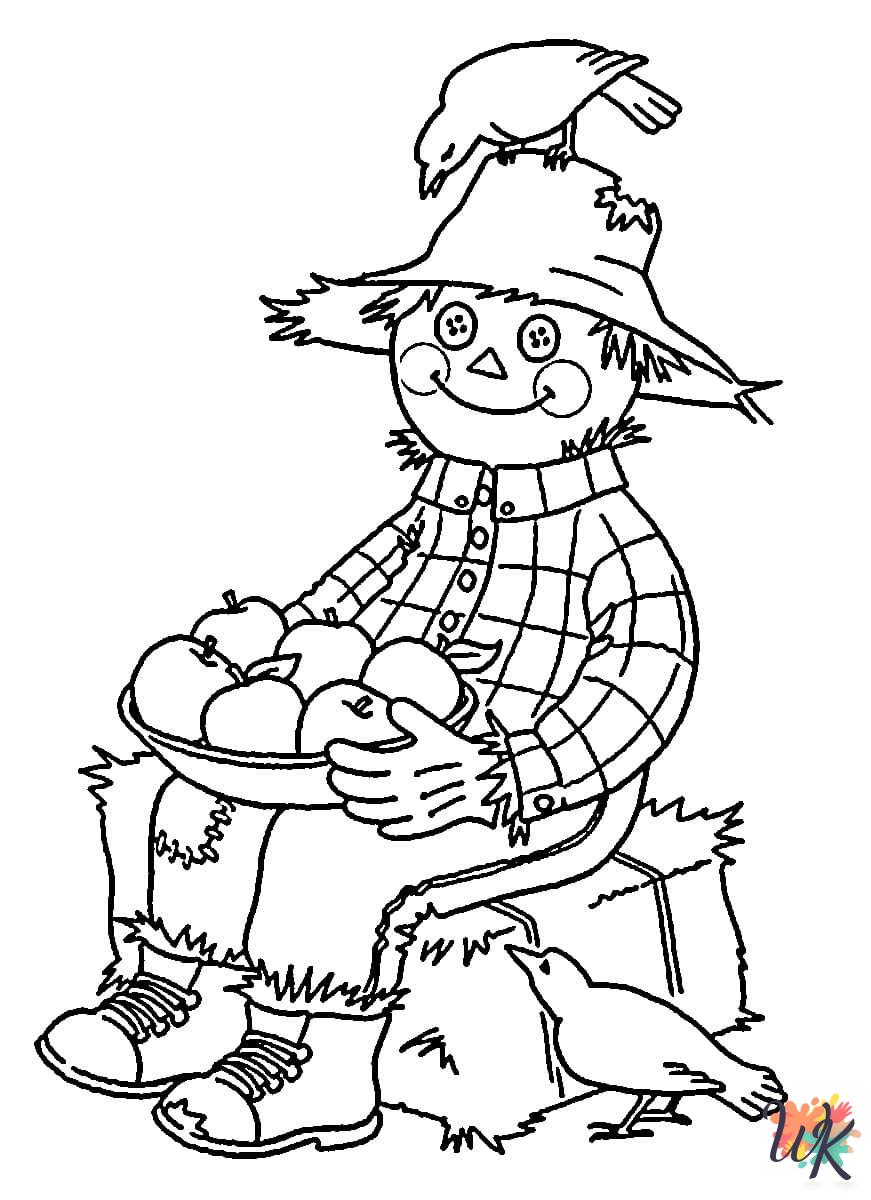 Scarecrow ornaments coloring pages
