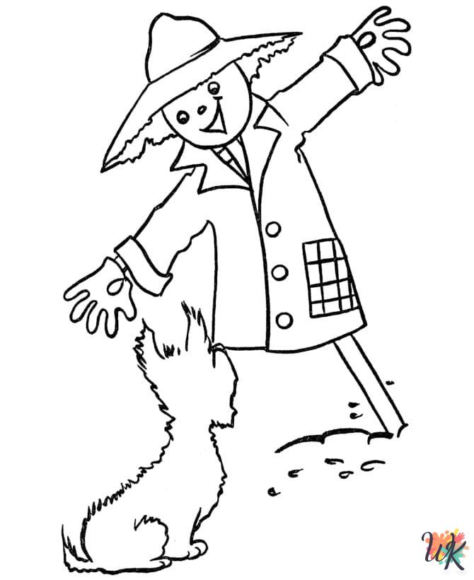 kids Scarecrow coloring pages