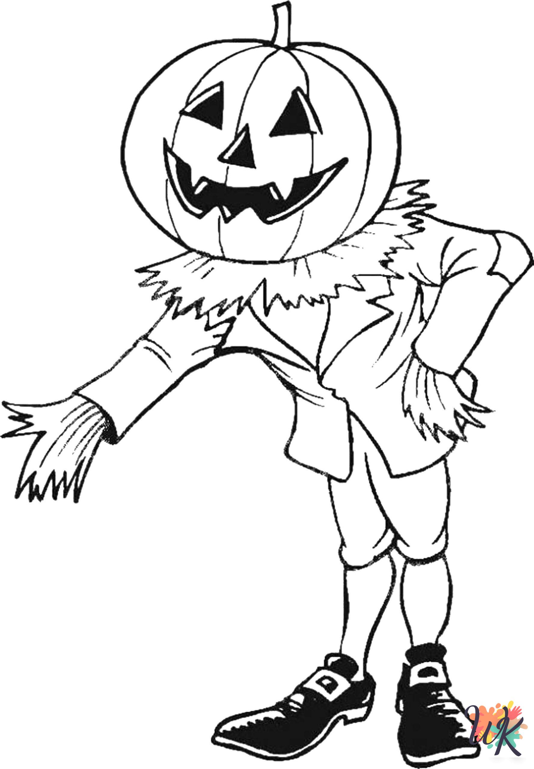 preschool Scarecrow coloring pages