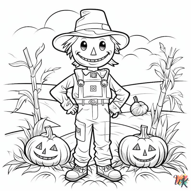 fun Scarecrow coloring pages