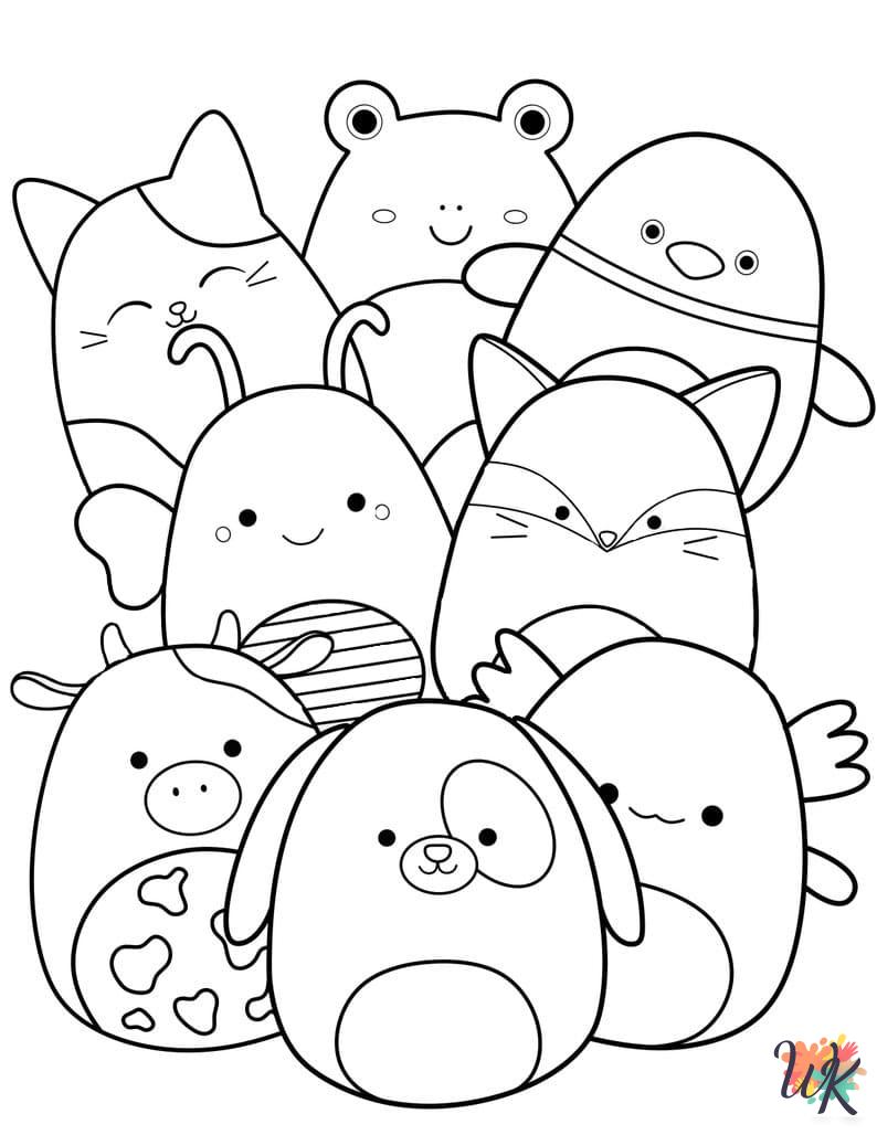 grinch cute Squishmallows coloring pages