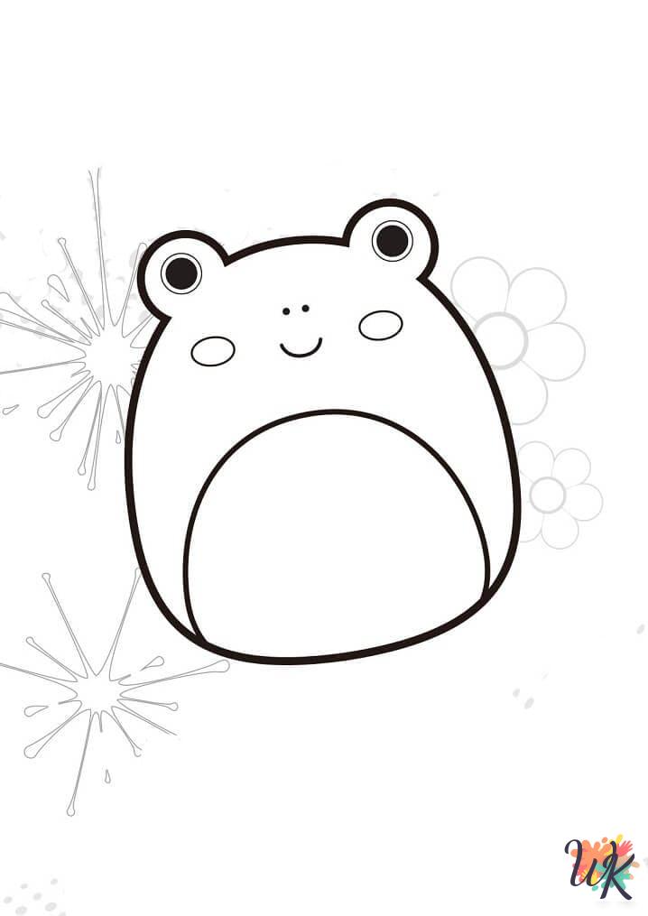Squishmallows coloring pages for adults easy