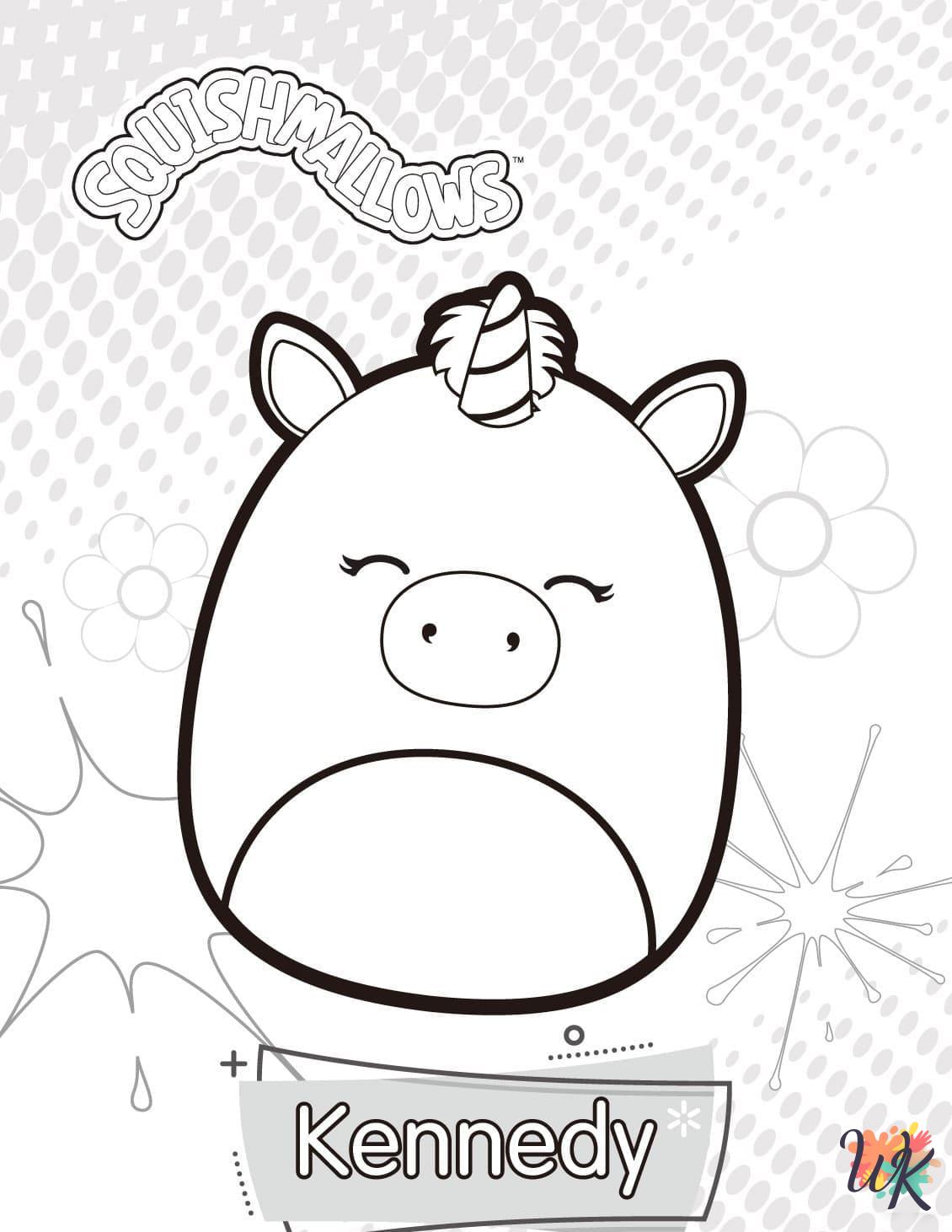 Squishmallows coloring pages easy