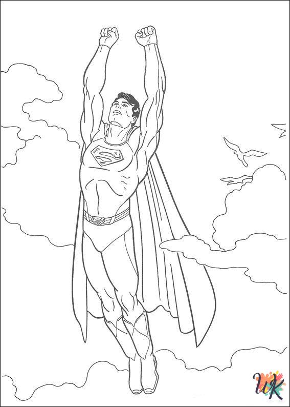 Superman themed coloring pages
