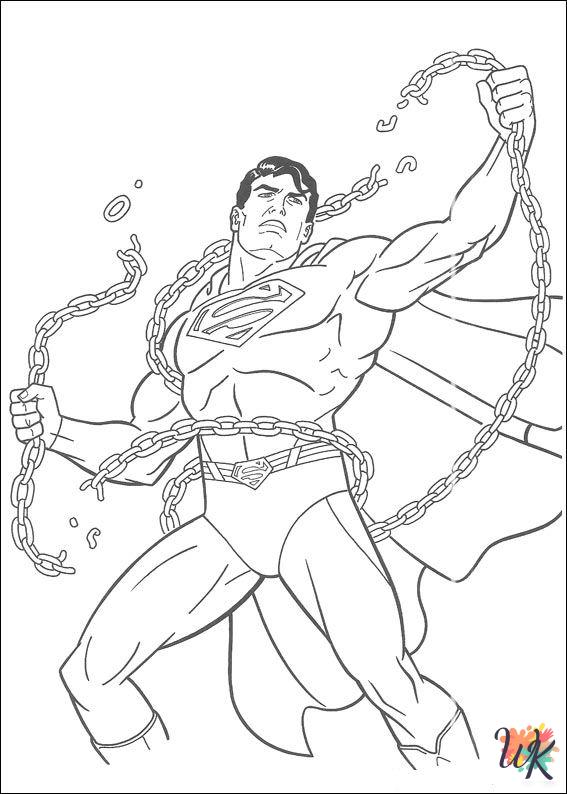 Superman free coloring pages