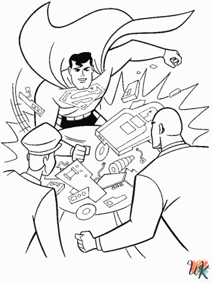 Superman coloring pages printable free