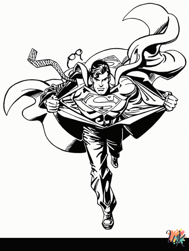 Superman free coloring pages