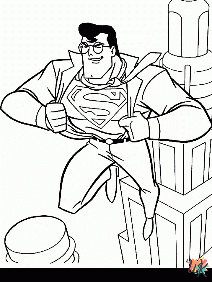 detailed Superman coloring pages