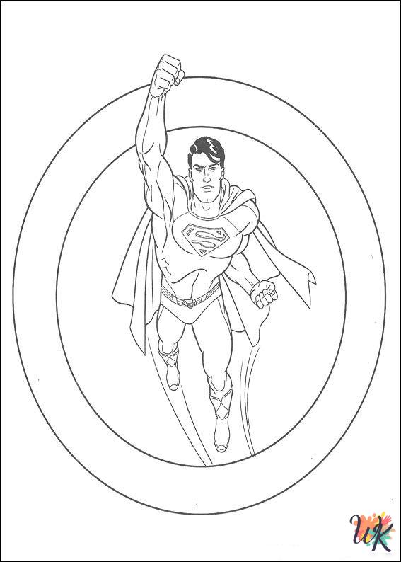 detailed Superman coloring pages for adults