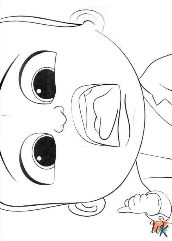 free full size printable The Boss Baby coloring pages for adults pdf