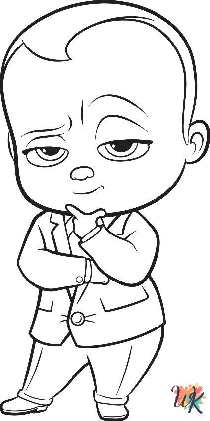 easy cute The Boss Baby coloring pages