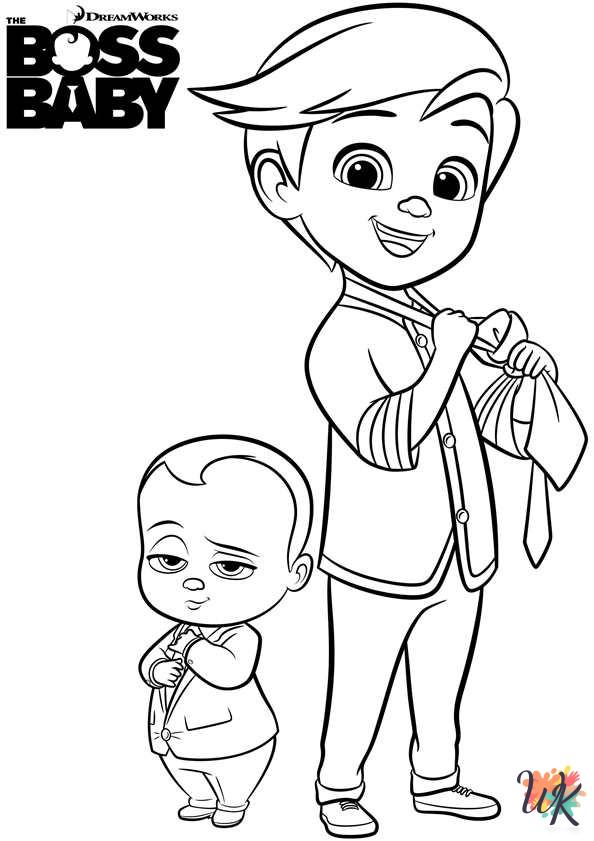 free The Boss Baby coloring pages pdf