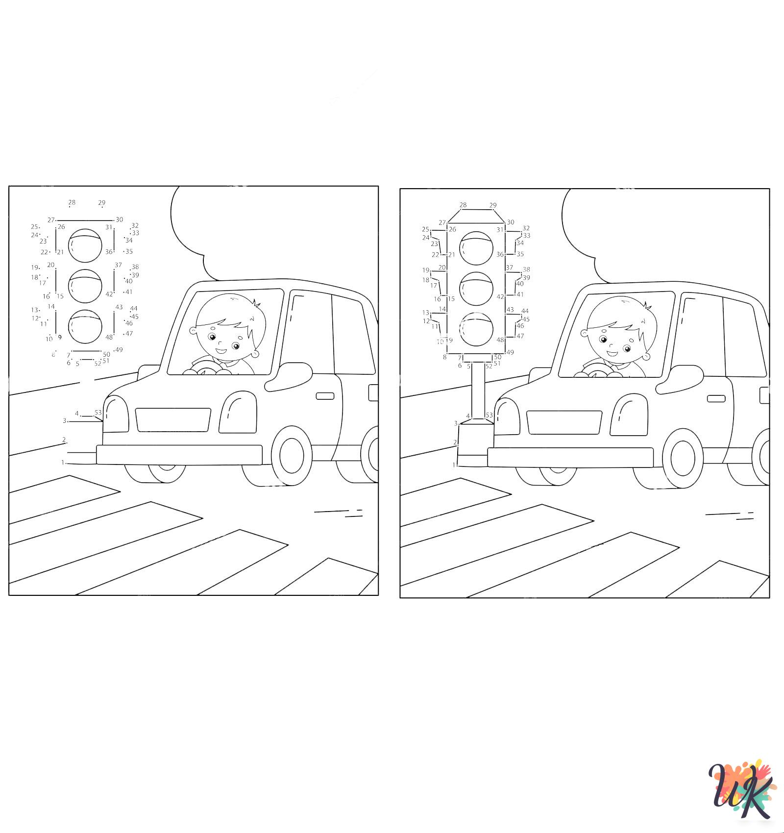 Traffic Light coloring pages printable free