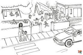 coloring pages for kids Traffic Light