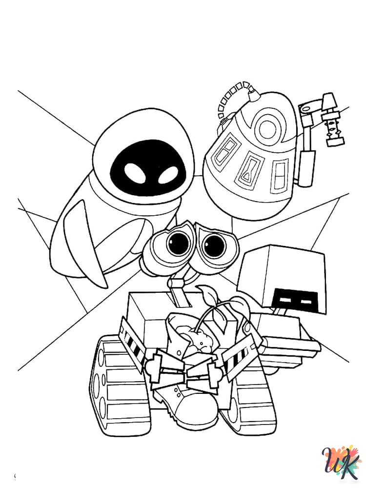 coloring pages for kids WALL-E