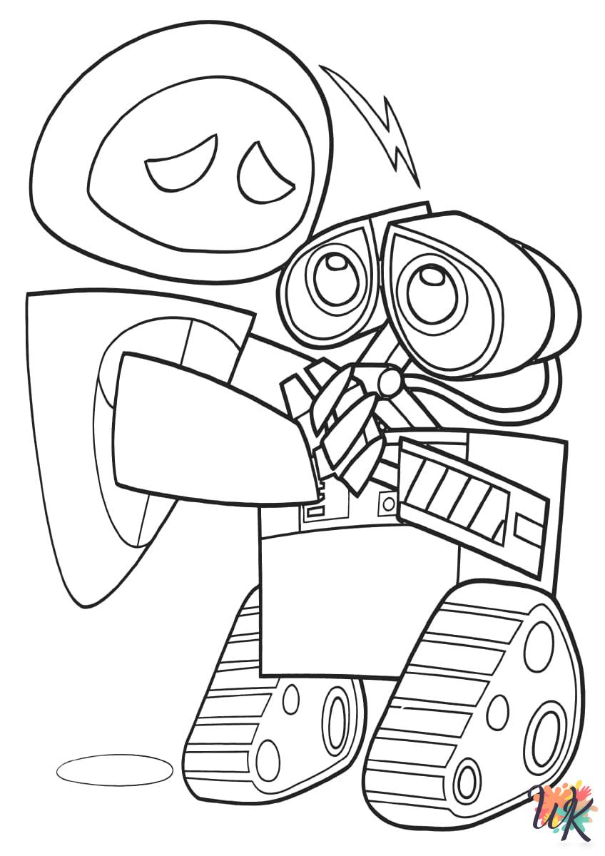 easy cute WALL-E coloring pages
