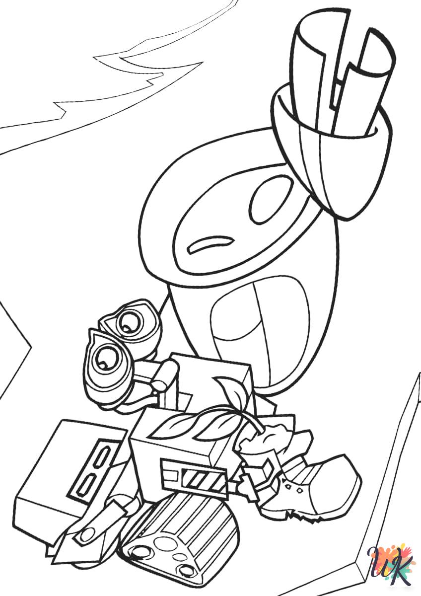 vintage WALL-E coloring pages