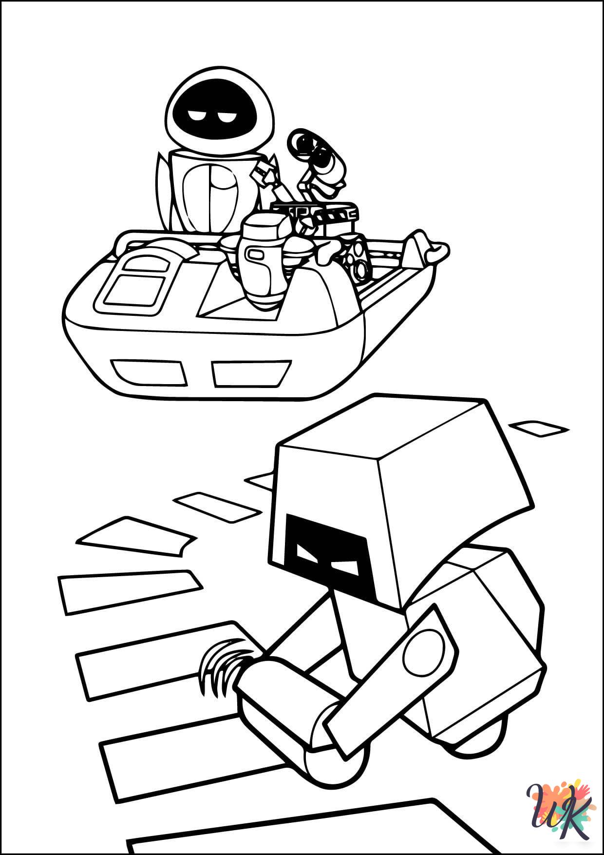 WALL-E coloring pages free printable 1