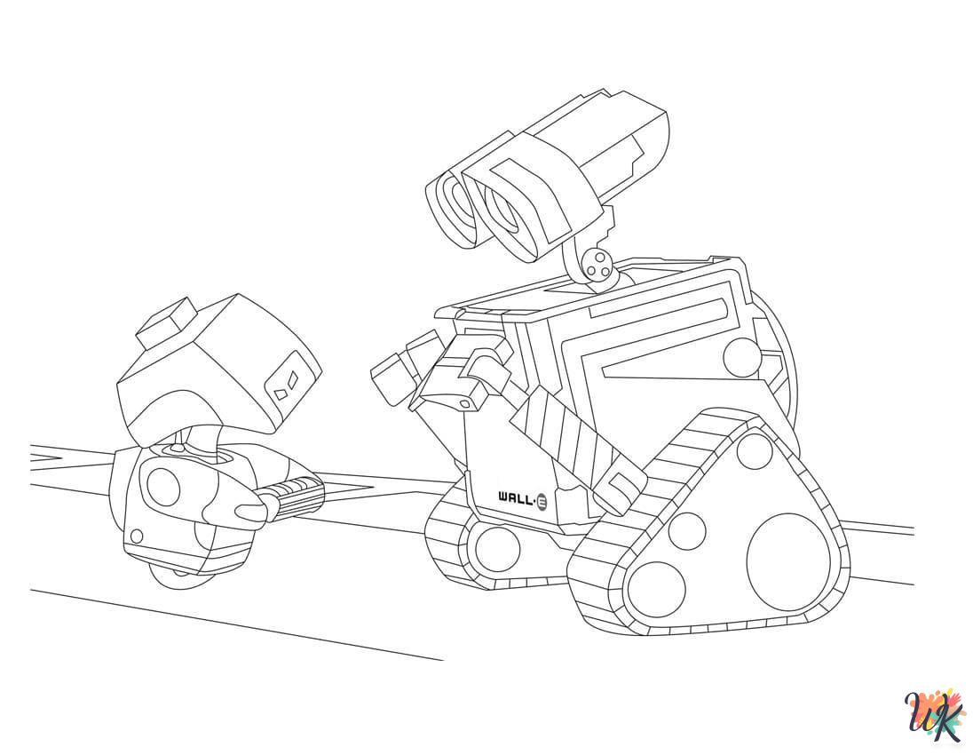 WALL-E coloring pages for adults easy 1