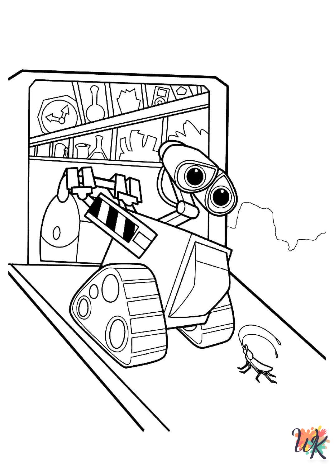 detailed WALL-E coloring pages