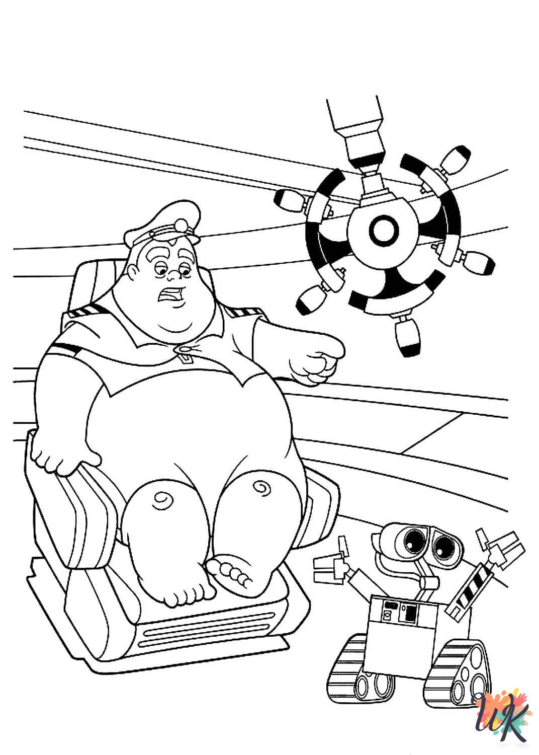 WALL-E themed coloring pages