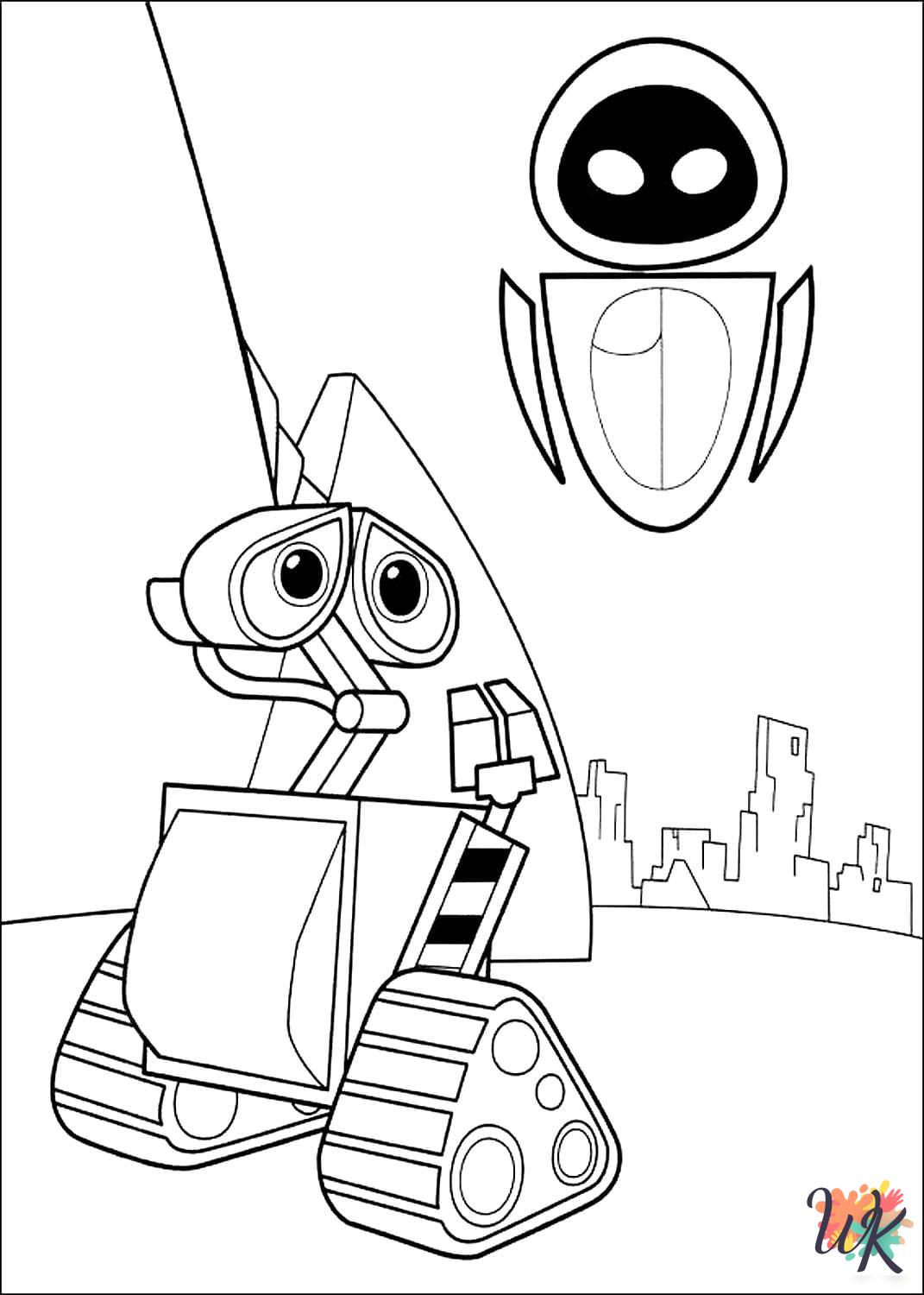 free coloring WALL-E pages
