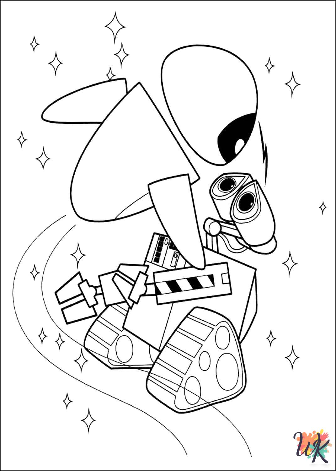 easy WALL-E coloring pages