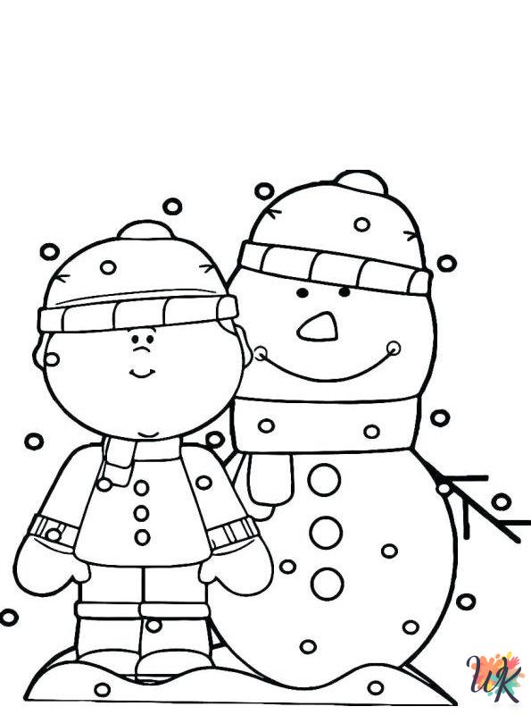 Winter printable coloring pages