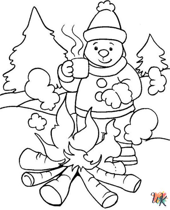 printable Winter coloring pages for adults